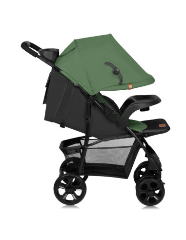 BN-LO-EMMA PLUS_GREEN_EMERALD,Carucior sport, Lionelo, Emma Plus, Cu tavita, 2 Suporturi pentru pahar, Geanta accesorii, Conform