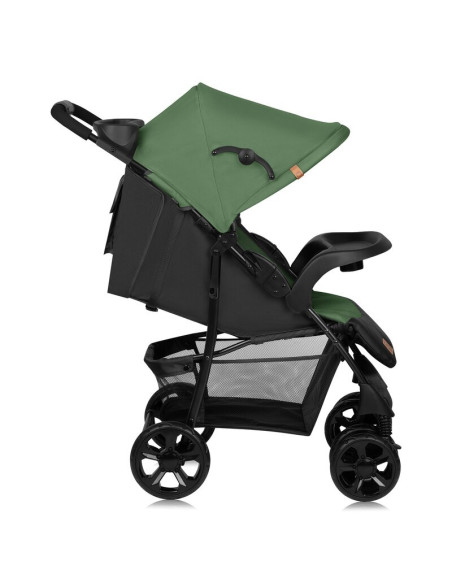 BN-LO-EMMA PLUS_GREEN_EMERALD,Carucior sport, Lionelo, Emma Plus, Cu tavita, 2 Suporturi pentru pahar, Geanta accesorii, Conform
