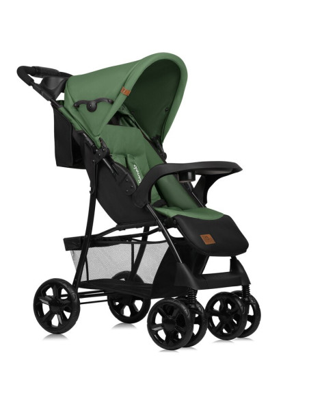 BN-LO-EMMA PLUS_GREEN_EMERALD,Carucior sport, Lionelo, Emma Plus, Cu tavita, 2 Suporturi pentru pahar, Geanta accesorii, Conform