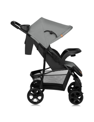 BN-LO-EMMA PLUS_GREY_DOVE,Carucior sport, Lionelo, Emma Plus, Cu tavita, 2 Suporturi pentru pahar, Geanta accesorii, Conform cu 