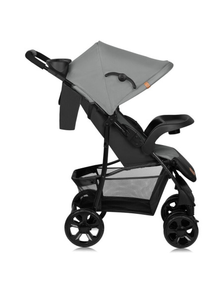 BN-LO-EMMA PLUS_GREY_DOVE,Carucior sport, Lionelo, Emma Plus, Cu tavita, 2 Suporturi pentru pahar, Geanta accesorii, Conform cu 