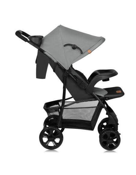 BN-LO-EMMA PLUS_GREY_DOVE,Carucior sport, Lionelo, Emma Plus, Cu tavita, 2 Suporturi pentru pahar, Geanta accesorii, Conform cu 