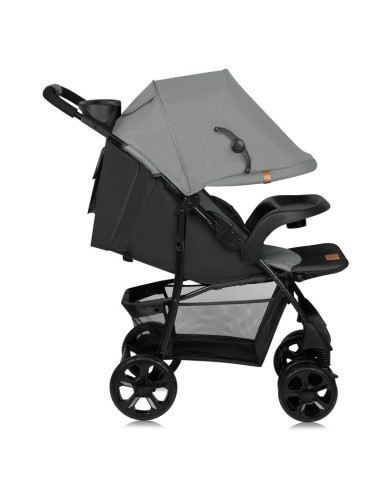 BN-LO-EMMA PLUS_GREY_DOVE,Carucior sport, Lionelo, Emma Plus, Cu tavita, 2 Suporturi pentru pahar, Geanta accesorii, Conform cu 