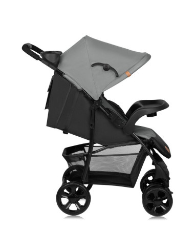 BN-LO-EMMA PLUS_GREY_DOVE,Carucior sport, Lionelo, Emma Plus, Cu tavita, 2 Suporturi pentru pahar, Geanta accesorii, Conform cu 