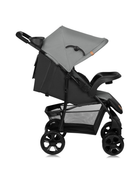BN-LO-EMMA PLUS_GREY_DOVE,Carucior sport, Lionelo, Emma Plus, Cu tavita, 2 Suporturi pentru pahar, Geanta accesorii, Conform cu 