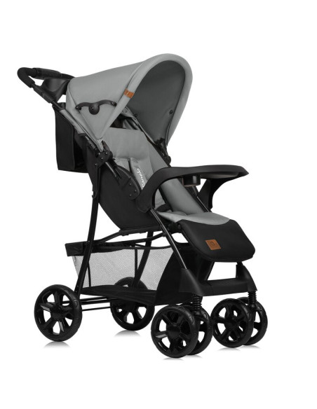 BN-LO-EMMA PLUS_GREY_DOVE,Carucior sport, Lionelo, Emma Plus, Cu tavita, 2 Suporturi pentru pahar, Geanta accesorii, Conform cu 
