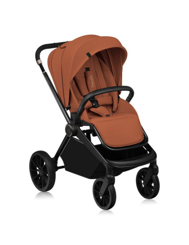 BN-LO-MIKA_PLUS_2IN1_BROWN_RUST,Carucior 2 in 1, Lionelo, Mika Plus, Cadru din aluminiu, Cu landou intarit si salteluta moale, R