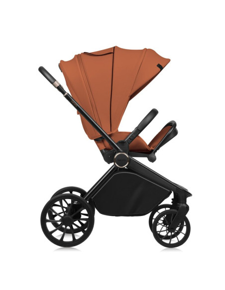BN-LO-MIKA_PLUS_2IN1_BROWN_RUST,Carucior 2 in 1, Lionelo, Mika Plus, Cadru din aluminiu, Cu landou intarit si salteluta moale, R