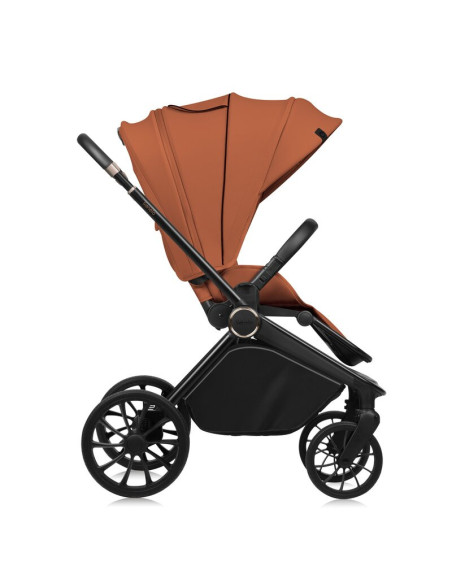 BN-LO-MIKA_PLUS_2IN1_BROWN_RUST,Carucior 2 in 1, Lionelo, Mika Plus, Cadru din aluminiu, Cu landou intarit si salteluta moale, R