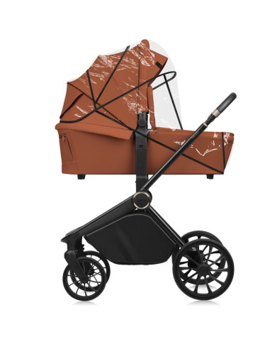 BN-LO-MIKA_PLUS_2IN1_BROWN_RUST,Carucior 2 in 1, Lionelo, Mika Plus, Cadru din aluminiu, Cu landou intarit si salteluta moale, R