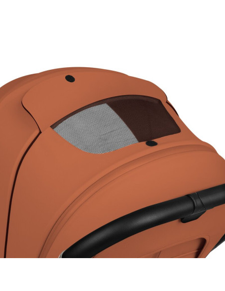 BN-LO-MIKA_PLUS_2IN1_BROWN_RUST,Carucior 2 in 1, Lionelo, Mika Plus, Cadru din aluminiu, Cu landou intarit si salteluta moale, R