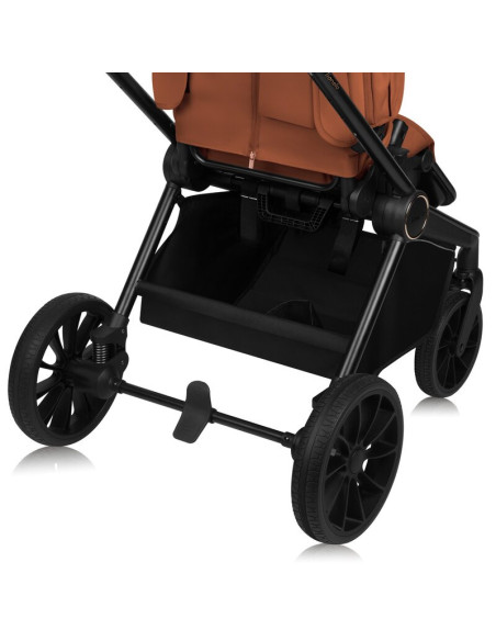 BN-LO-MIKA_PLUS_2IN1_BROWN_RUST,Carucior 2 in 1, Lionelo, Mika Plus, Cadru din aluminiu, Cu landou intarit si salteluta moale, R