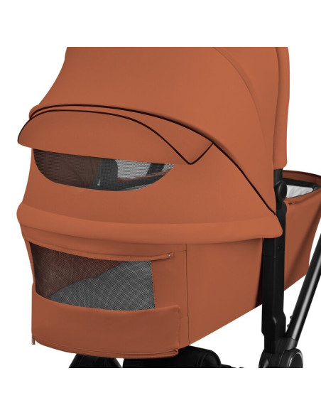 BN-LO-MIKA_PLUS_2IN1_BROWN_RUST,Carucior 2 in 1, Lionelo, Mika Plus, Cadru din aluminiu, Cu landou intarit si salteluta moale, R