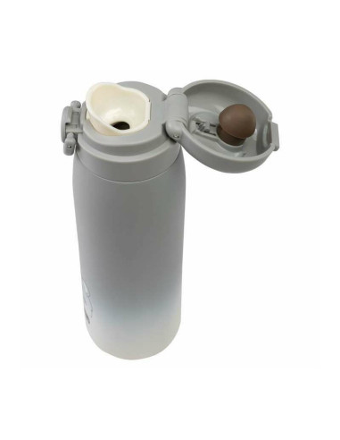 BN-380715,Termos lichide, FreeON, Din otel inoxidabil, Cu mentinere de temperatura de pana la 12 ore, 480 ml, Grey