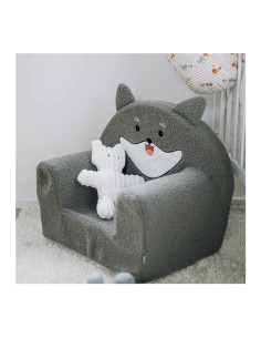 BN-84713,Fotoliu din burete, Bubaba, Dog, Pentru copii, 43 x 47 x 34 cm, 9 luni-5 ani, Grey 2