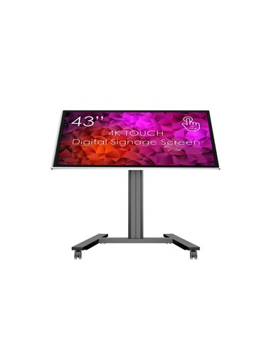 Stand TV podea mobil Multibrackets MB-6252, incl. 0-90º, tip masa cu Display LED 43" cu touch 4K 24/7 SDST43K8-01