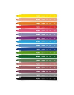 Carioci varf conic Milan 80092, 18 culori 2