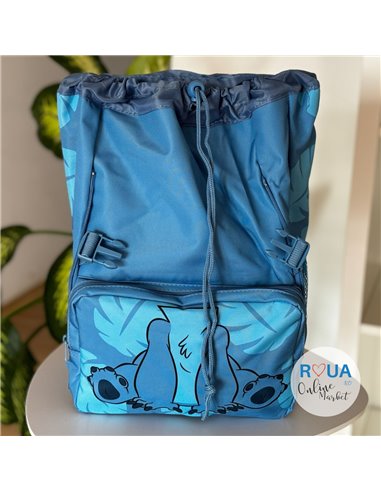 Ghiozdan prescolari Lilo&Stitch KM7338, 34x26x18 cm, Albastru