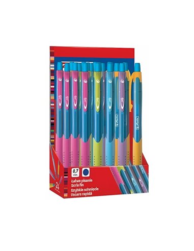 Pix Cu Gel Jelly, Mina 0,7 Mm, Albastru, Display 24 Bucati Herlitz