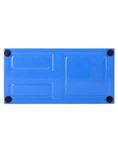 Suport birou 3 compartimente Mesh Color Deli, Albastru 2