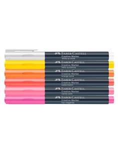 Marker creativ Faber-Castell FC160705, 1.5 mm, 6 culori, Summer 2