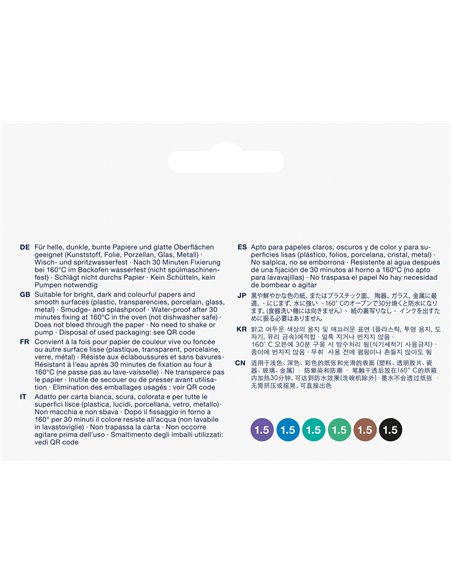 Marker creativ Faber-Castell FC160708, 1.5 mm, 6 buc/set, Forrest
