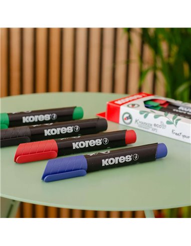 Set 4 markere permanente Kores KO20764, 3 mm