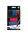Set 10 linere grip Faberr-Castell FC151691, 0.4 mm, 4 culori