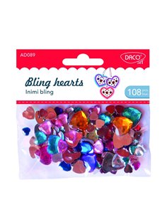 Accesorii craft - AD089 inimi bling DACO