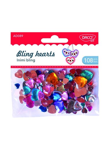 Accesorii craft - AD089 inimi bling DACO