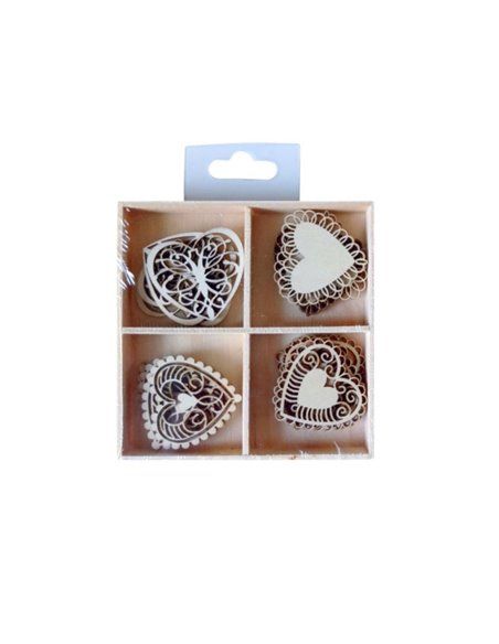 Inimioare din lemn Daco AD338, 4 cm, 4 modele 
