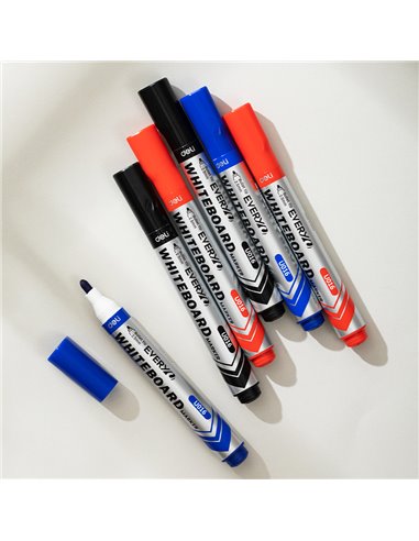 Marker whiteboard Deli DLEU016-BK, 2.5 mm, Negru