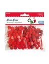 AD053R,Accesorii Craft - Ad053 Rosu Pom Pom Degrade