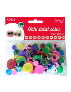 AD323,Accesorii Craft - Ad323 Ochi Total Color Mari Si Mici Daco