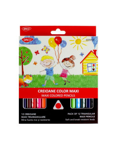 CC512T,Creion Color 12 Culori Maxi Daco Triunghiular Cc512t