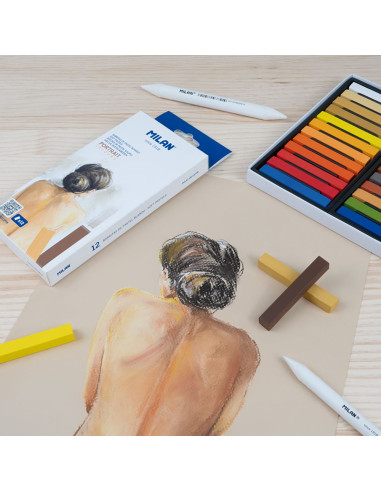 6110212PTR,Creion Color Pastel Soft Portret 12c Milan 6110212ptr