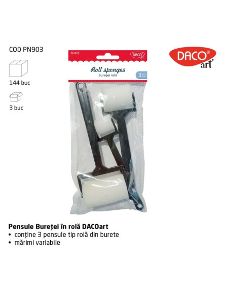 PN903,Pensule Burete Set 3 Buretel Daco Pn903