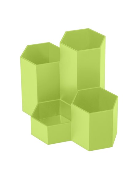 95104V,Suport Birou 4 Compartimente Plastic Verde Ecada 95104v