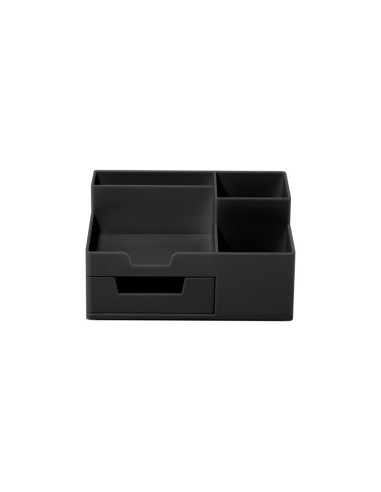 95105N,Suport Birou 5 Compartimente Plastic Negru Ecada 95105n