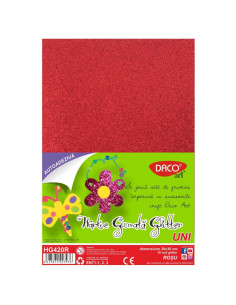 HG420R,Hartie Gumata Aa Glitter Hg420r 20x30cm 10 Coli Daco