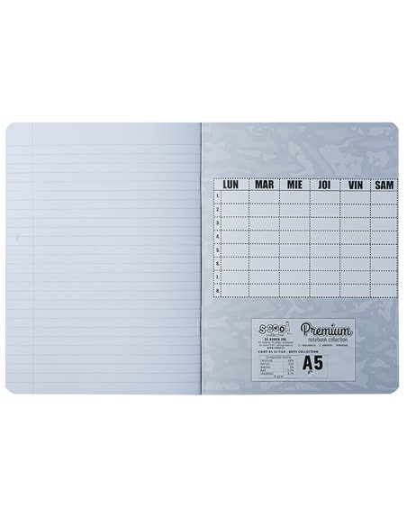 Caiet A5 S-COOL, 52 file, 75 g, dictando, Motiv dino