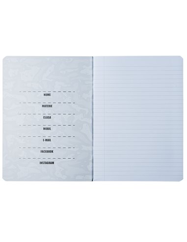 Caiet A5 S-COOL, 52 file, 75 g, dictando, Motiv dino