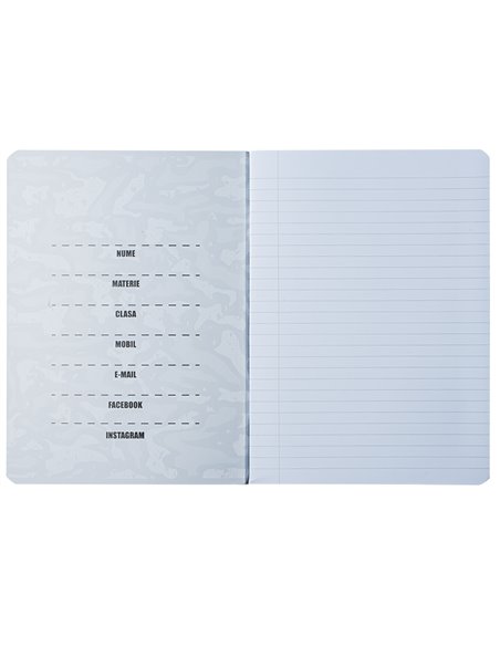 Caiet A5 S-COOL, 52 file, 75 g, dictando, Motiv sky line