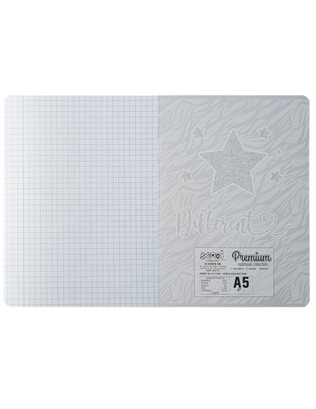 Caiet Premium A5 S-COOL, 52 file, 75 g, matematica, Motiv kitty