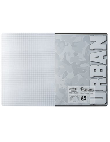 Caiet Premium A5 S-COOL, 52 file, 75 g, matematica, Urban Collection - Girls