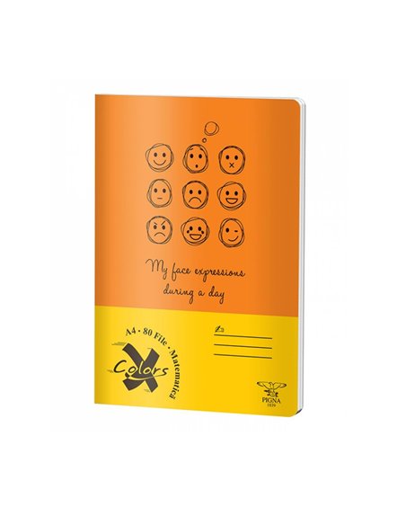 Caiet Pigna A4, 80 file, 60g/mp, matematica, Basic