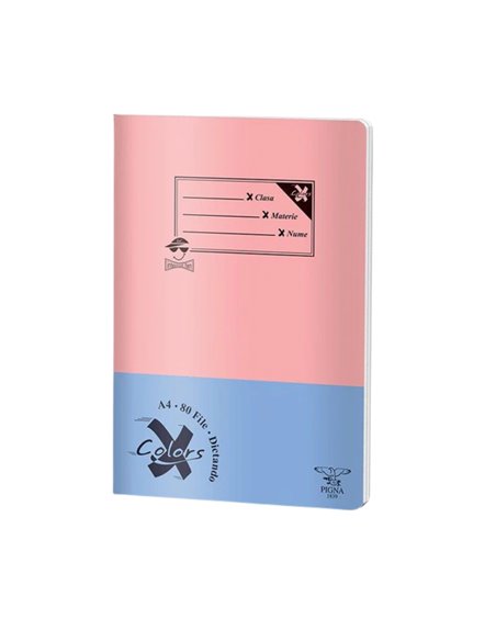 Caiet Pigna A4, 80 de file, 60g/mp, dictando, Basic
