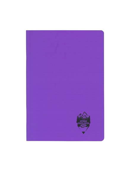 Caiet A4 Daco CT410DR, 100 file, 70 g/m, dictando, coperta plastic, Mov pastel