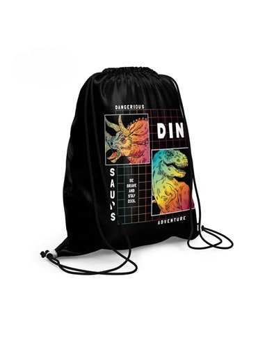 Sac incaltaminte S-COOL SC2514, 46 x 35.5 cm, Motiv dino