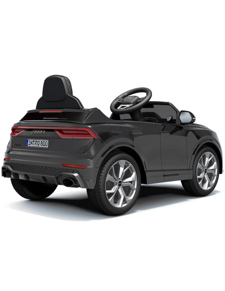 ELKAUQ8R23B,Masinuta electrica Chipolino Audi RS Q8 cu scaun din piele si roti EVA black